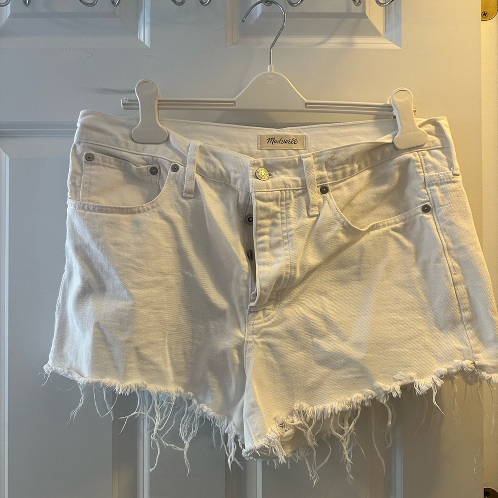 White Denim Shorts by Madewell